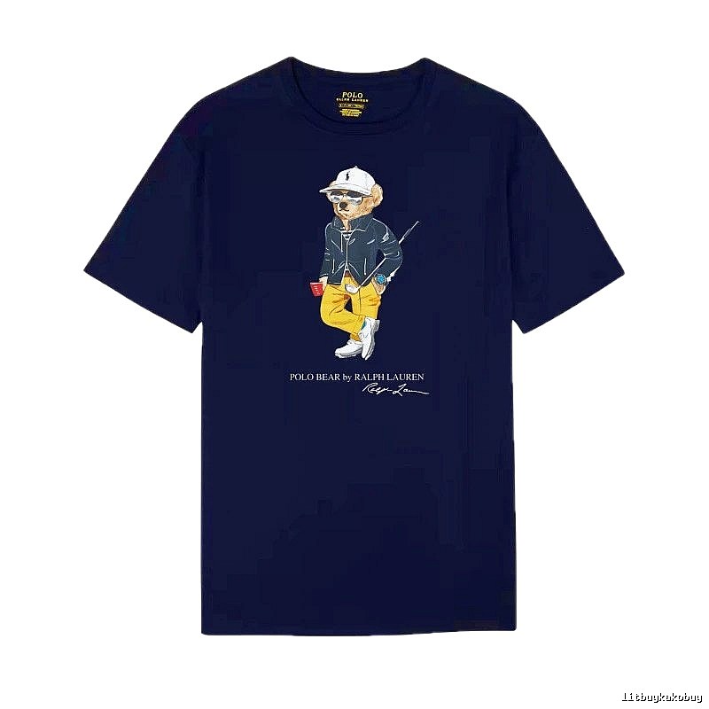 Ralph Lauren Bear Trendy Cool Sapphire Blue T-shirt