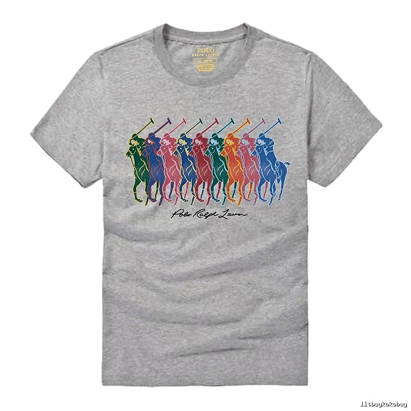 Ralph Lauren heathered grey polo-style T-shirt