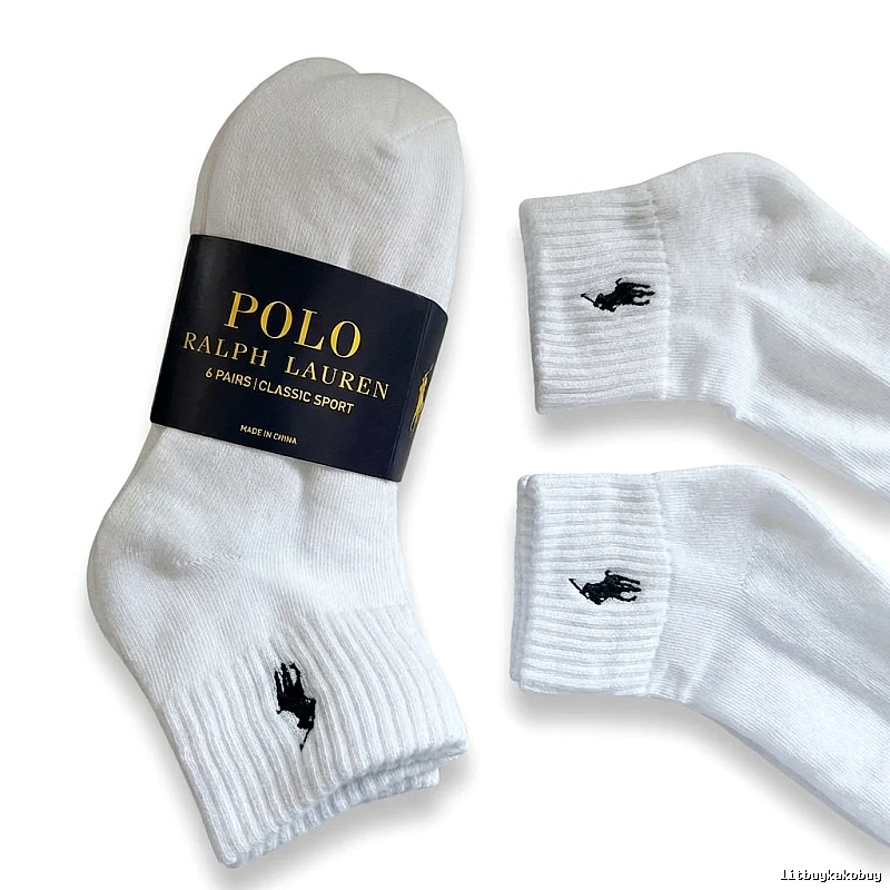 Ralph Lauren Polo Sporty White Socks