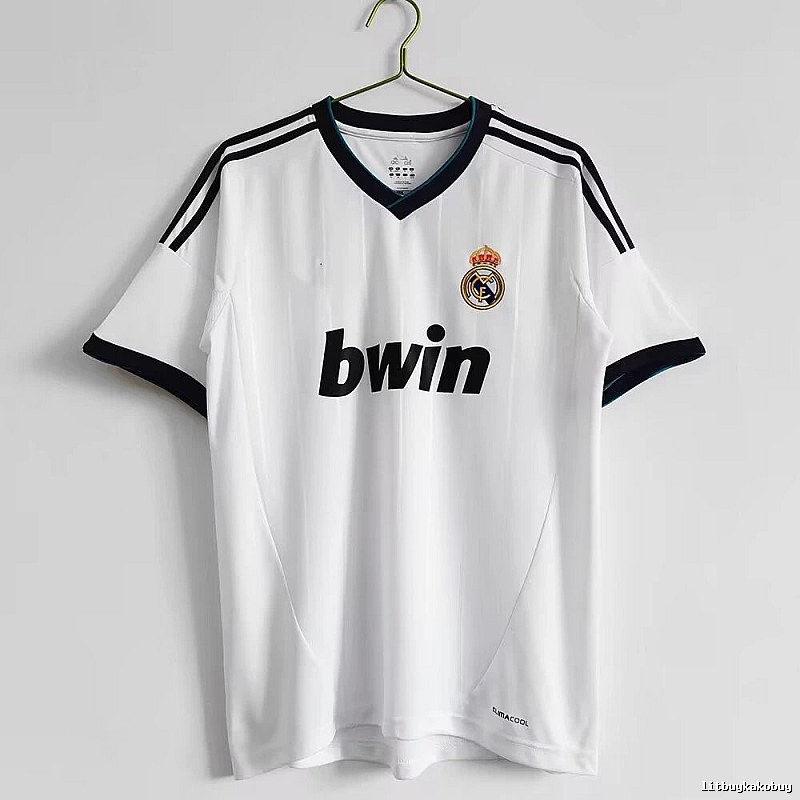 Real Madrid Gift Ready Retro Teka soccer jersey White Retro Football with Standout Detail