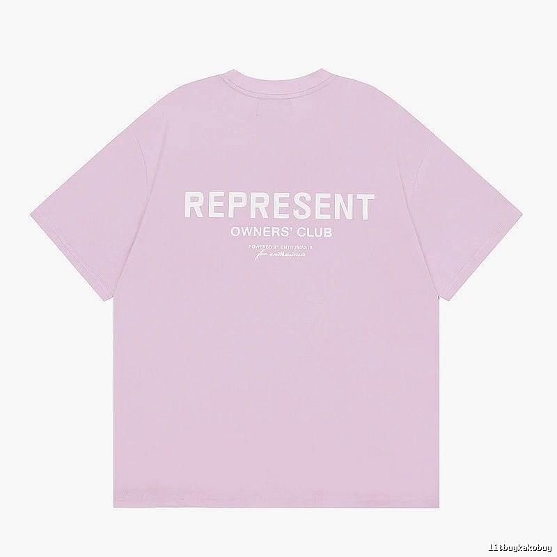 Represent Pink Style 801 Owners Club T-Shirt Relaxed Styling Logo
