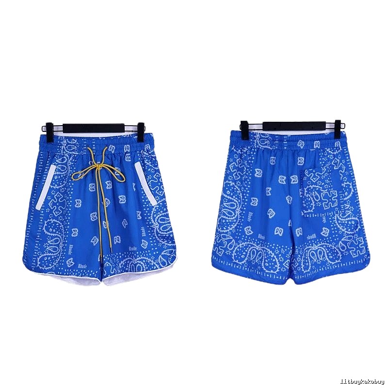 RHUDE Printed Casual Style Blue Shorts