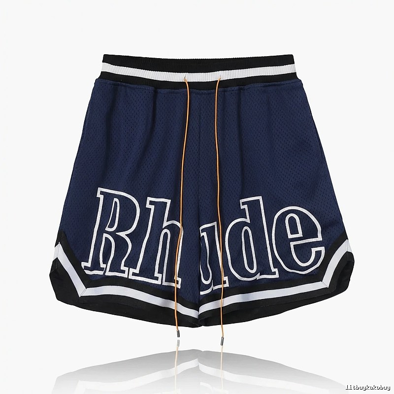 RHUDE sporty dark blue shorts