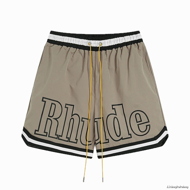 RHUDE sporty khaki shorts