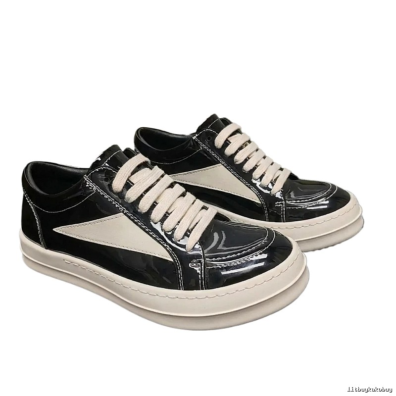 Rick Owens Dark Style Black and White Sneakers