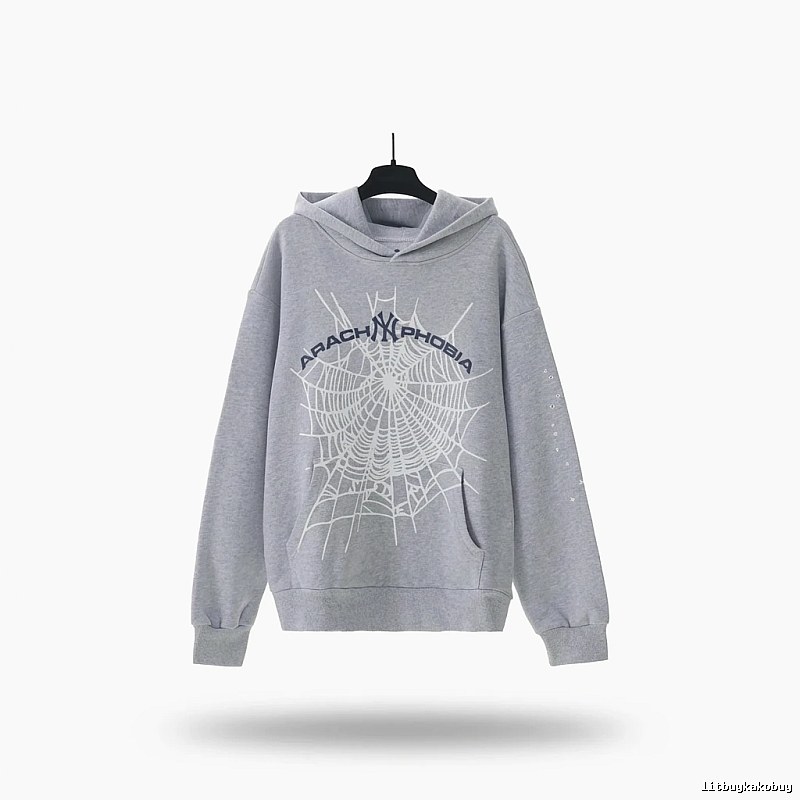 Sp5der Spider Series Grey Streetwear Sweatshirt