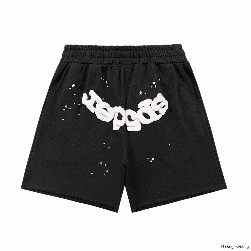 Sp5der star print wind shorts