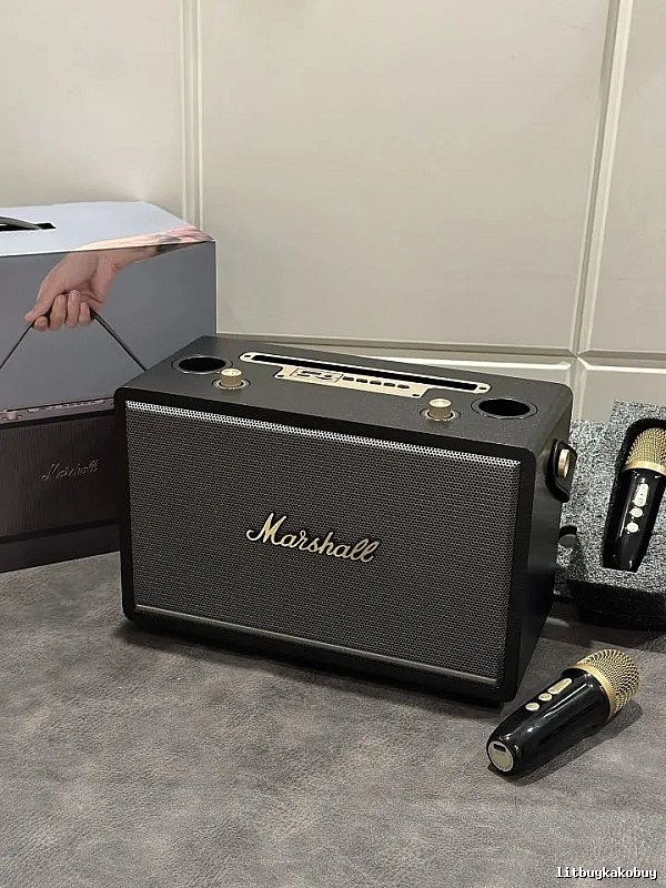 Speaker by Marshall with Black Marshall Portable Speaker