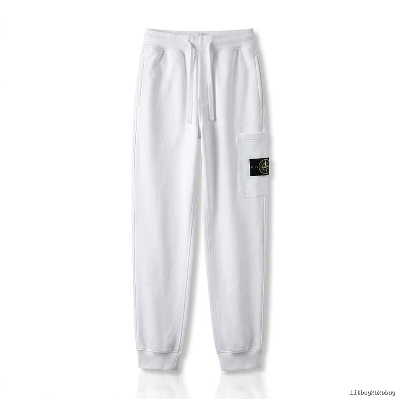Stone Island basic casual white sweatpants