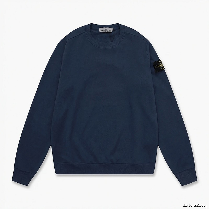Stone Island basic dark navy blue sweatshirt
