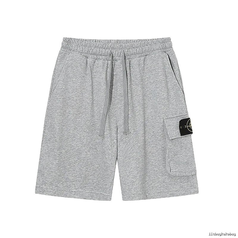 Stone Island Casual Workwear Style Gray Sweat Shorts