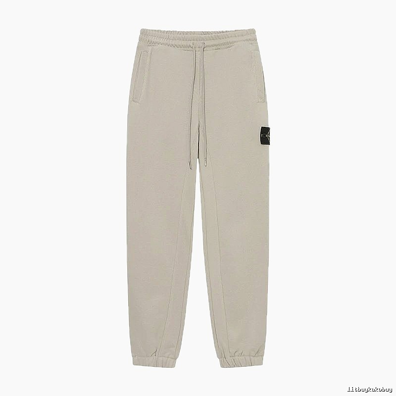 Stone Island Classic Casual Light Khaki Cuffed Jogger Sweatpants