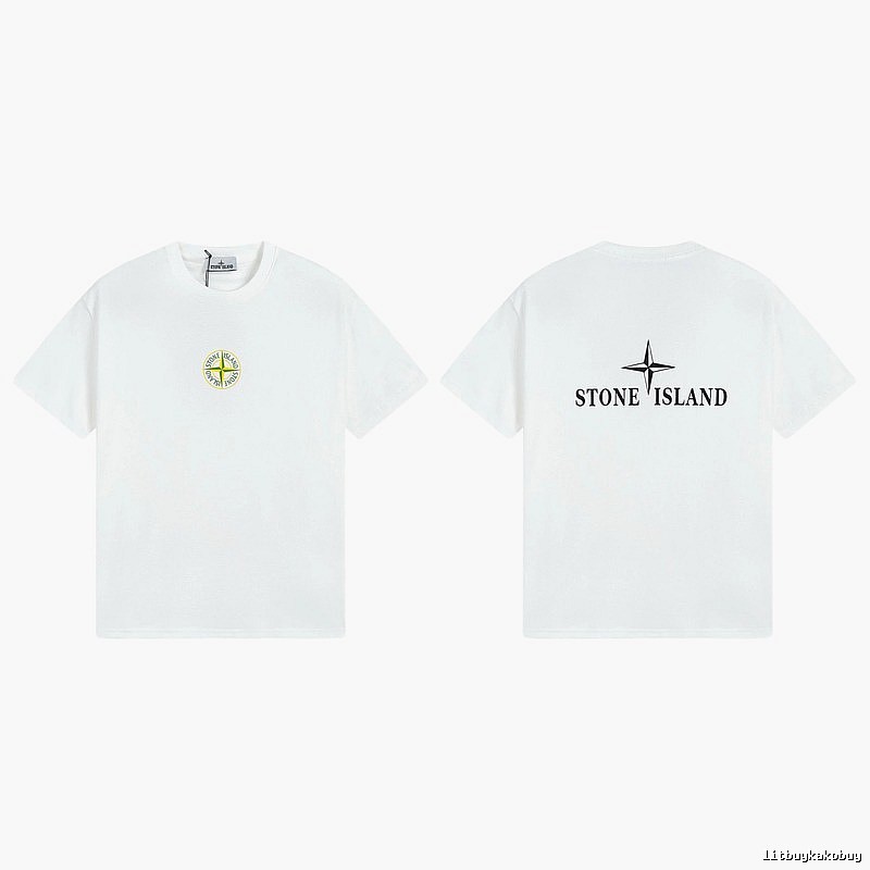 Stone Island Compass Series Street Style White T-Shirt