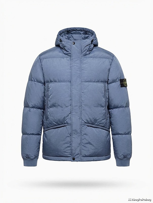 Stone Island series trendy brand light blue down jacket