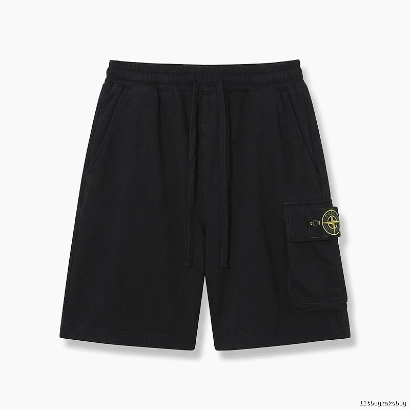 Stone Island work - style black shorts