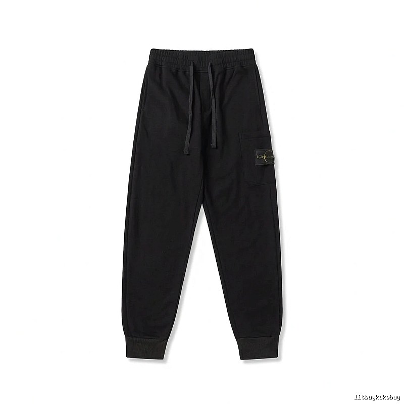 Stone Island workwear-style black sweatpants