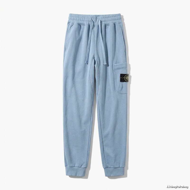 Stone Island Workwear Style Light Blue Sweatpants