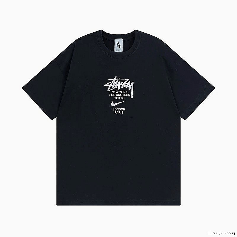 Stussy Black Spider Graphic T-Shirt Downtown Style Logo