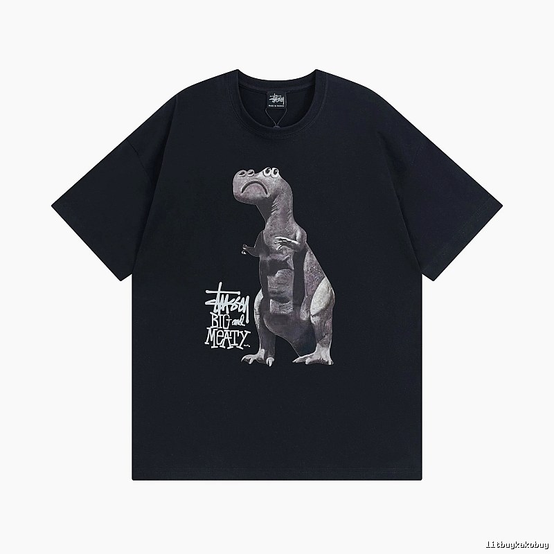 Stussy Black Spider Graphic T-Shirt Visual Accent Logo