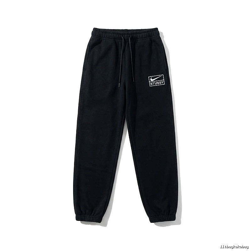 Stussy Co-branded Casual Black Sweatpants