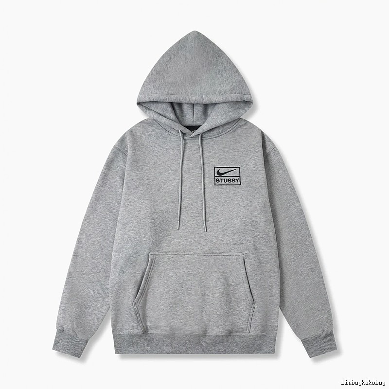 Stussy Co-branded Simple Style Grey Hoodie