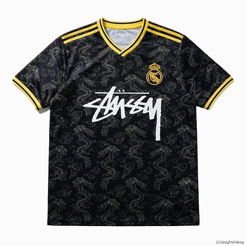 Stussy co-branded style black jersey