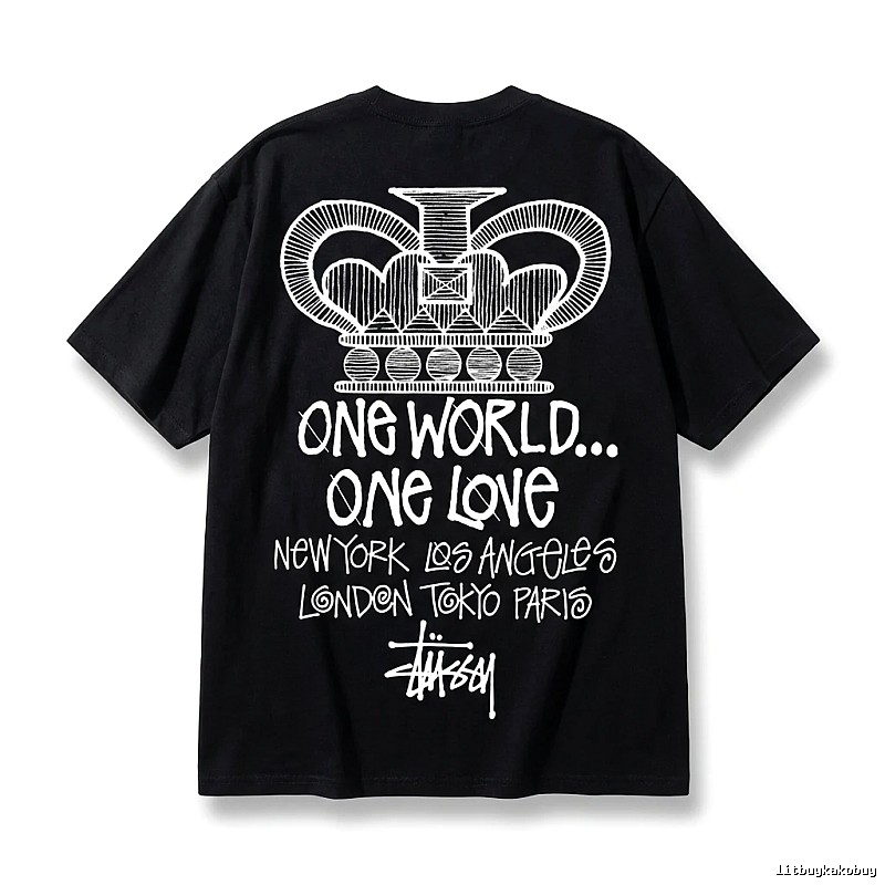 Stussy Crown Print Black T-shirt