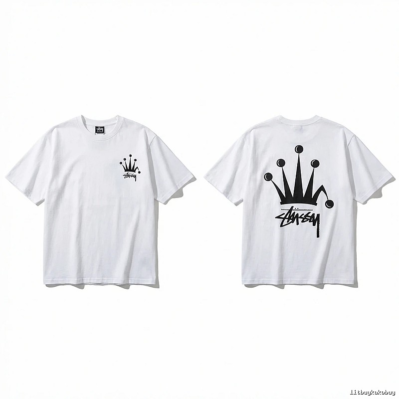 Stussy Crown Trendy Brand White T-shirt