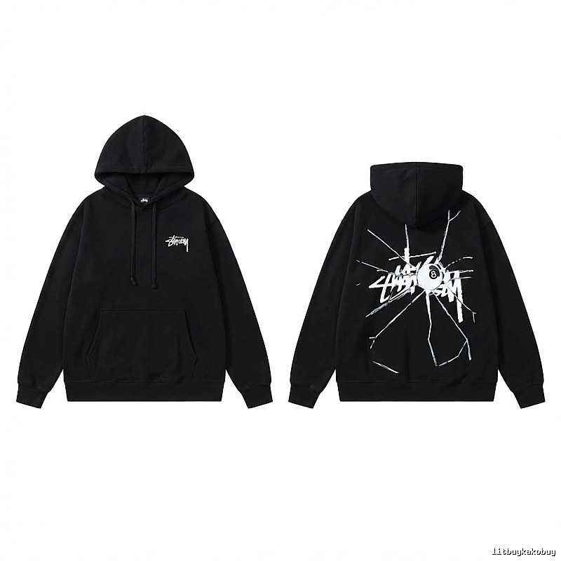 Stussy dark style black hoodie