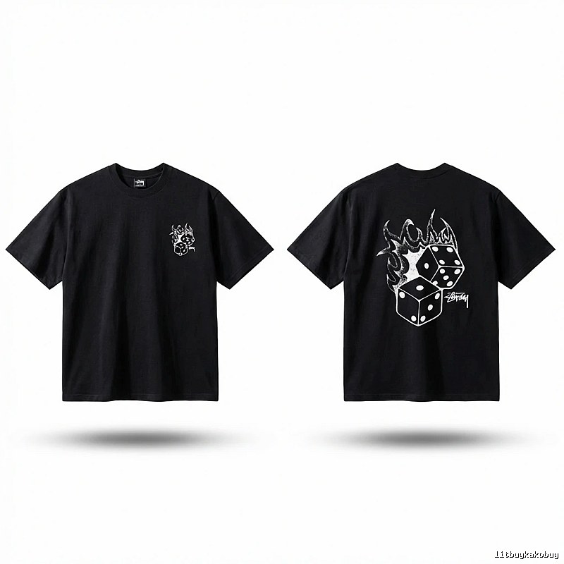 Stussy Dice Print Black T-shirt