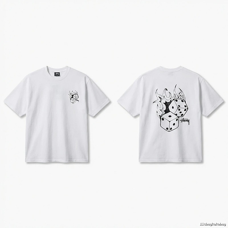 Stussy Dice Print Style White T-shirt