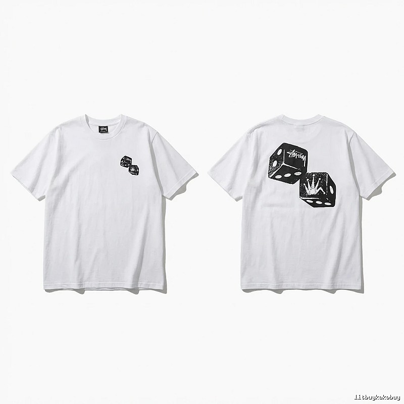 Stussy Dice Print White T-shirt