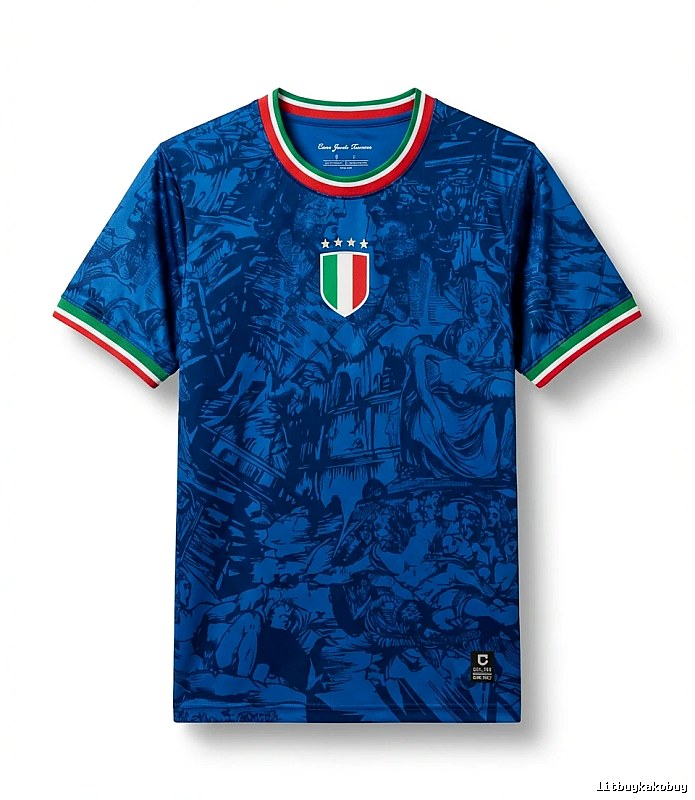 Stussy Italian retro style blue T-shirt