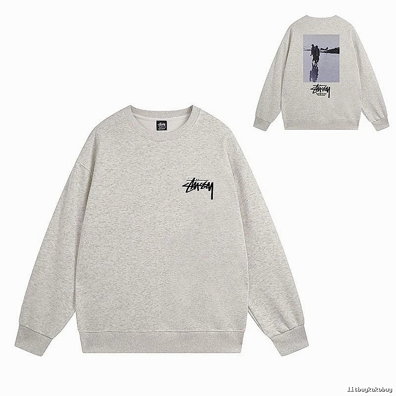 Stussy Oatmeal Style 537 Graphic SweatShirt Training Look