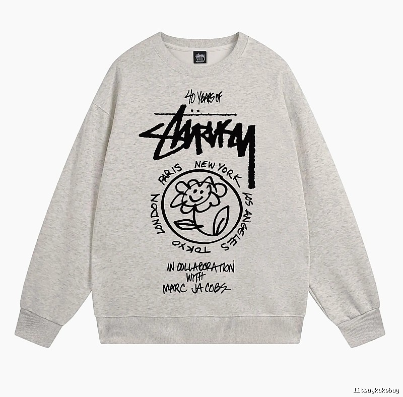 Stussy Oatmeal Style 539 Graphic SweatShirt Smart Casual