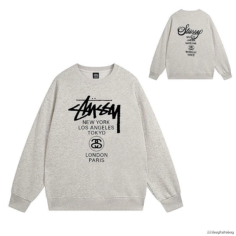 Stussy Oatmeal Style 541 Graphic SweatShirt Active Casual