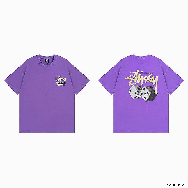 Stussy Purple Spider Graphic T-Shirt Campus Look Logo
