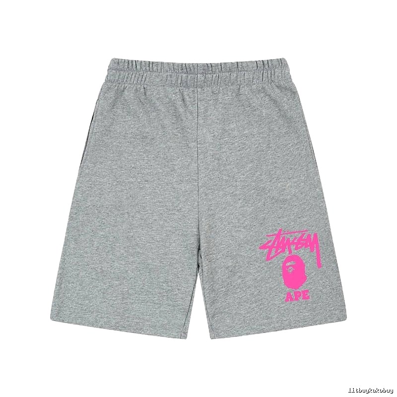 Stussy trendy brand gray shorts