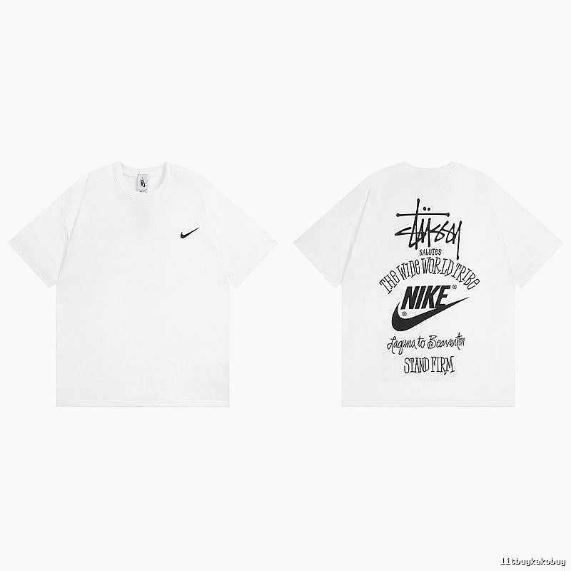 Stussy White Spider Graphic T-Shirt Poolside Style Logo