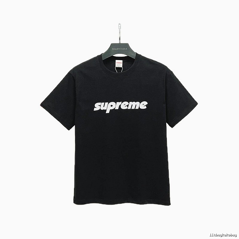 Supreme Classic Logo Street Style Black Short-sleeve T-shirt