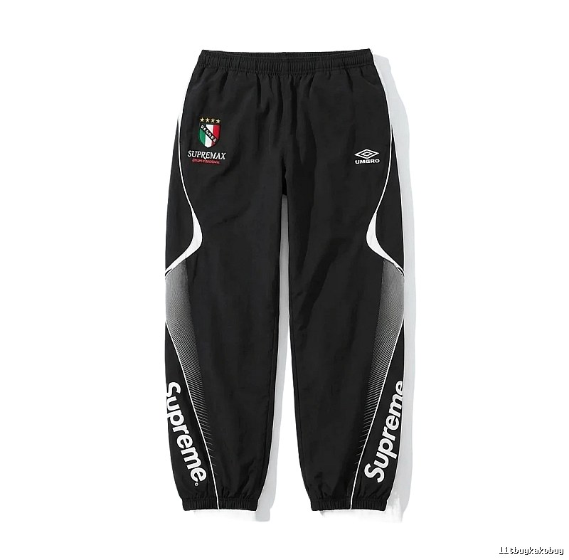 Supreme co-branded sporty black pants