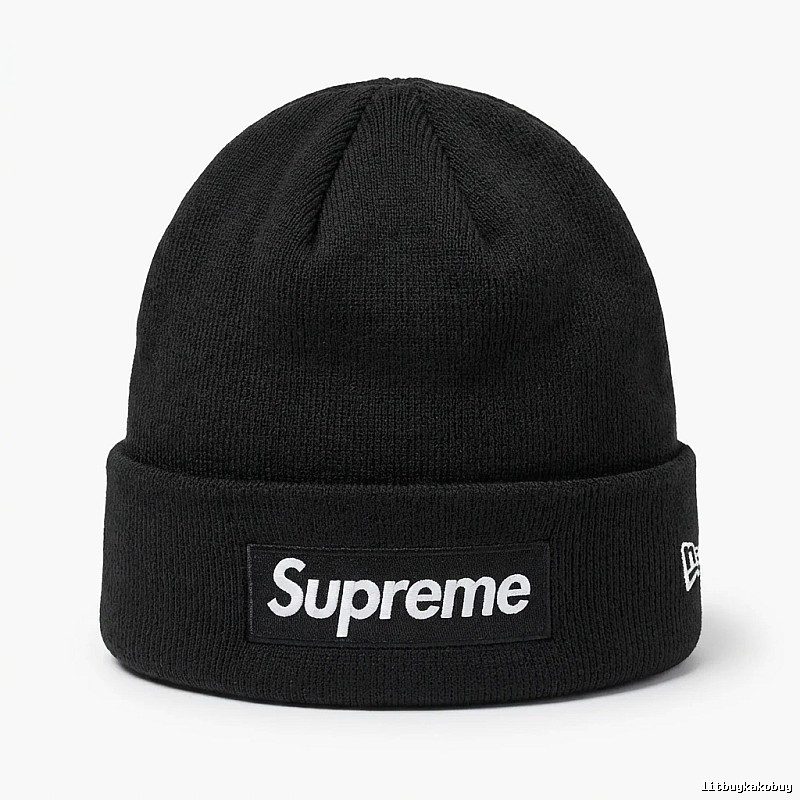 Supreme minimalist style black cold hat