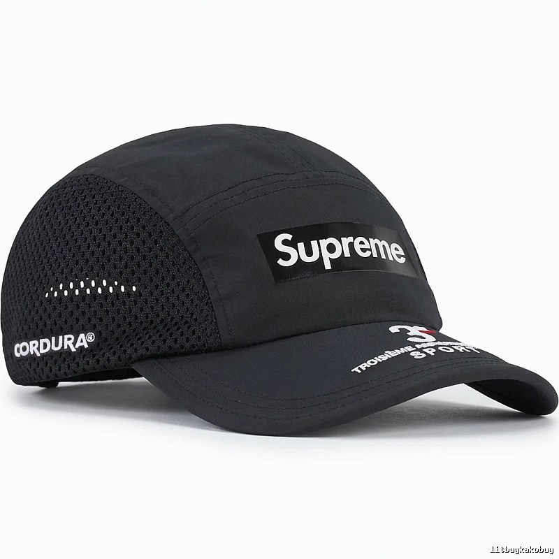Supreme minimalist style black hat