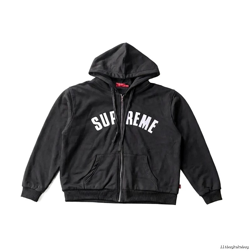 Supreme minimalist style black hoodie