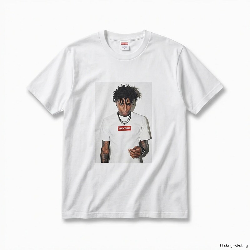 Supreme Portrait Print Style White T-shirt