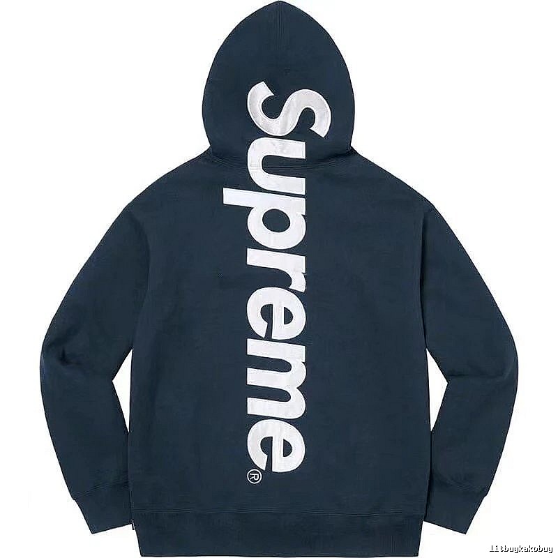 Supreme Premium Style Logo hoodie Gray Red Oversized for Resort Outfits