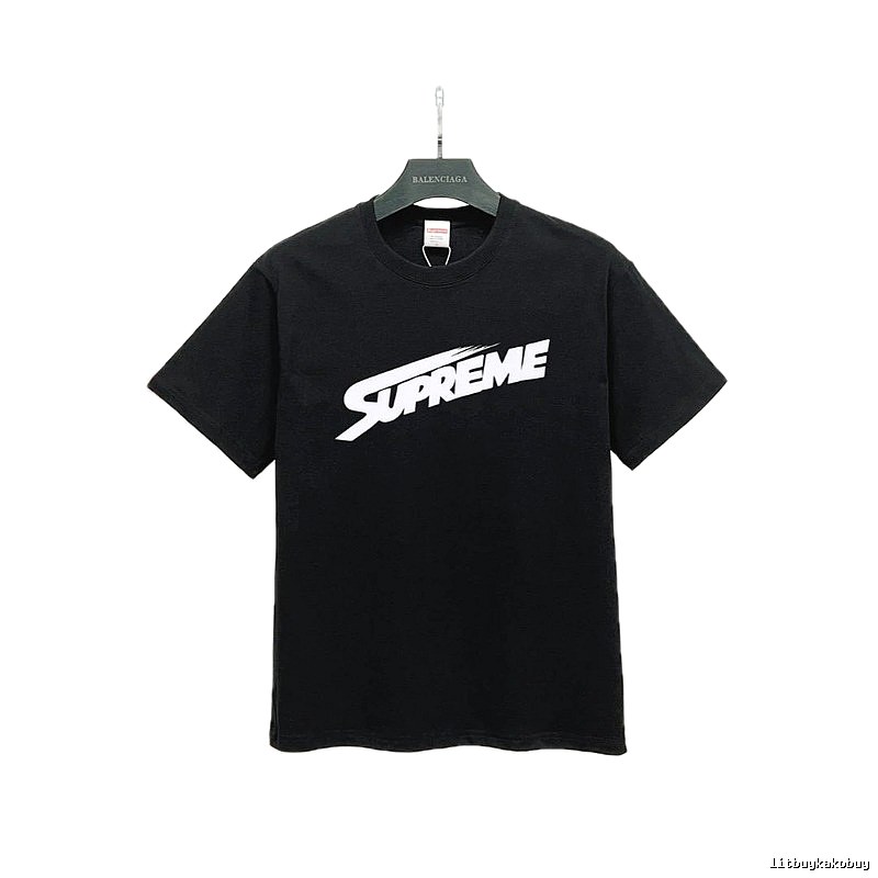Supreme Printed Street-Style Black T-Shirt