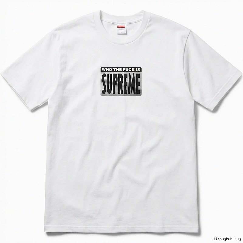Supreme - printed trendy brand white T - shirt