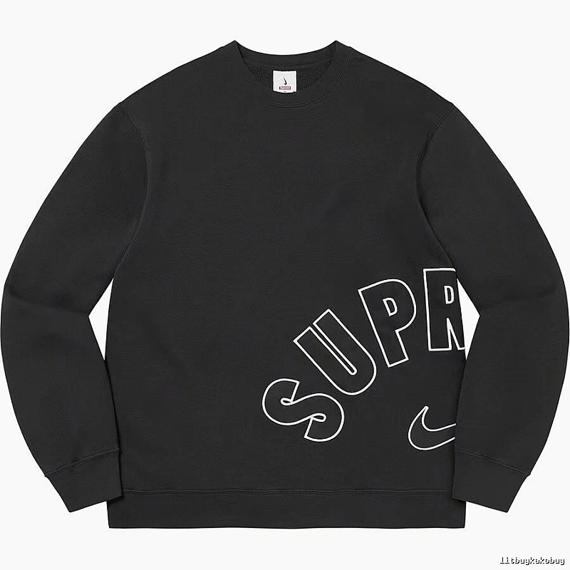 Supreme Resort Logo hoodie Gray Red Oversized with Premium Look