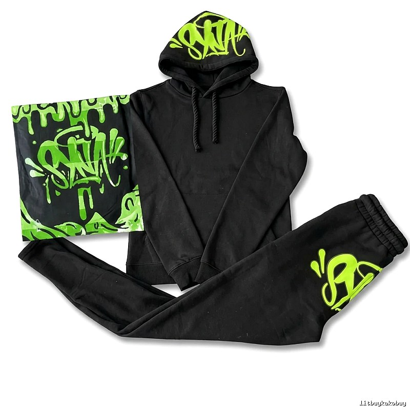 SynaWorld Graffiti Style Black Sweatshirt